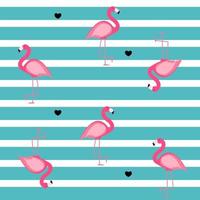 ilustração em vetor flamingo sem costura fofa