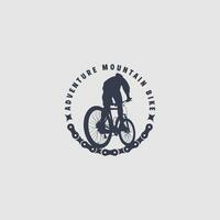 logotipo de mountain bike vetor