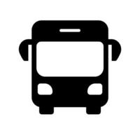 ampla ônibus silhueta ícone. passageiro transporte. vetor. vetor