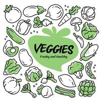 legumes fresco e saudável legumes mínimo linha arte vetor ilustração coleção conjunto