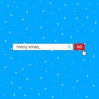 ponteiro de seta do cursor do mouse do computador como uma árvore de Natal verde com bolas e estrelas. Feliz Natal e feliz ano novo para você ilustração em vetor design estilo plano isolada no fundo branco.