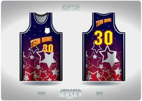 eps jérsei Esportes camisa vetor.branco estrelas dentro a Sombrio noite padronizar projeto, ilustração, têxtil fundo para basquetebol camisa Esportes camiseta, basquetebol jérsei camisa vetor