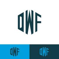 dwf carta logotipo Projeto dentro ilustração. vetor logotipo