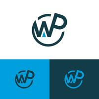 wp criativo monograma logotipo Projeto vetor