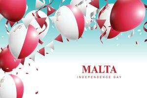 Malta independência dia fundo. vetor