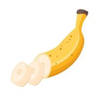 ilustração em vetor desenho animado objeto isolado comida fruta banana