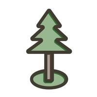 pinho árvore vetor Grosso linha preenchidas cores ícone para pessoal e comercial usar.