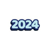 2024 Novo ano celebração Projeto vetor