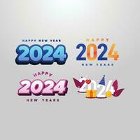 2024 Novo ano celebração Projeto vetor