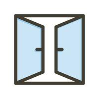janela vetor Grosso linha preenchidas cores ícone para pessoal e comercial usar.