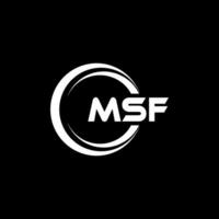 msf logotipo projeto, inspiração para uma único identidade. moderno elegância e criativo Projeto. marca d'água seu sucesso com a impressionante isto logotipo. vetor