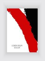 modelos de design preto e vermelho para brochuras e banners. ilustração vetorial de fundo abstrato vetor