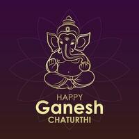 feliz ganesh chaturthi vetor ilustração