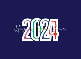 feliz ano novo 2024 vetor