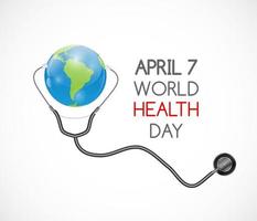 7 de abril, plano de fundo do dia mundial da saúde. ilustração vetorial vetor