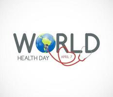 7 de abril, plano de fundo do dia mundial da saúde. ilustração vetorial vetor