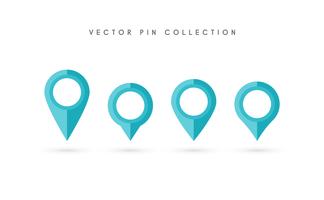 Pino de localização. Mapa pin ícone plana vector design.