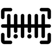 ícone de glifo de código de barras vetor