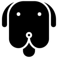 ícone de glifo de cachorro vetor