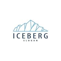 antártico frio montanha iceberg logotipo projeto, simples vetor modelo símbolo ilustração