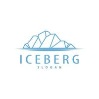 antártico frio montanha iceberg logotipo projeto, simples vetor modelo símbolo ilustração