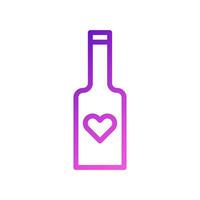 vinho amor ícone gradiente roxa Rosa estilo namorados ilustração símbolo perfeito. vetor