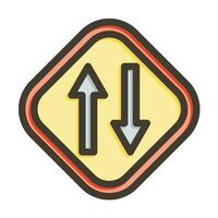 dois caminho vetor Grosso linha preenchidas cores ícone para pessoal e comercial usar.
