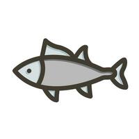 peixe vetor Grosso linha preenchidas cores ícone para pessoal e comercial usar.