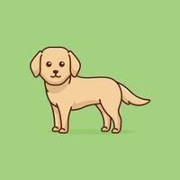 fofa labrador retriever simples desenho animado vetor ilustração cachorro raças natureza conceito ícone isolado