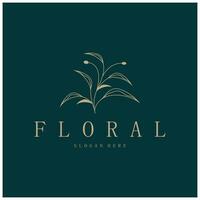 elegante floral e folha quadro. delicado botânico vetor ilustração para rótulos, spas, corporativo identidade, e Casamento convites