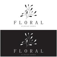 elegante floral e folha quadro. delicado botânico vetor ilustração para rótulos, spas, corporativo identidade, e Casamento convites