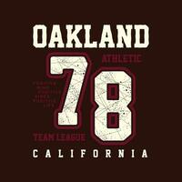 Oakland desportivo gráfico t camisa projeto, tipografia vetor, ilustração, casual estilo vetor