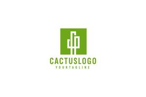 cacto logotipo vetor ícone ilustração