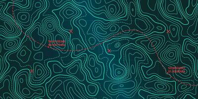 oceano topográfico linha mapa com cheio de curvas onda isolinhas vetor ilustração.