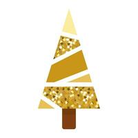 Natal árvore com do realista dourado brilhar pó. vetor ilustração Natal conceito. perfeito para Natal e Novo ano cartões.