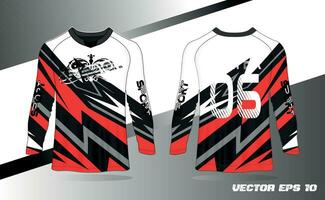 abstrato texturizado Esportes jérsei Projeto camiseta para corrida, futebol, jogos, motocross, ciclismo. brincar vetor Projeto modelo.