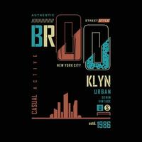 Brooklyn urbano rua, gráfico projeto, tipografia vetor ilustração, moderno estilo, para impressão t camisa