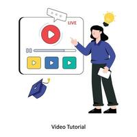 vídeo tutorial plano estilo Projeto vetor ilustração. estoque ilustração