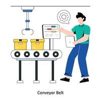 transportador cinto plano estilo Projeto vetor ilustração. estoque ilustração