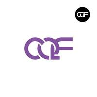 carta cqf monograma logotipo Projeto vetor