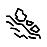 deslizamento de terra ícone vetor símbolo Projeto ilustração