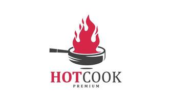 quente cozinhar Prêmio logotipo Projeto. ilustração do quente cozinhar pode estar usava para restaurante logotipos vetor