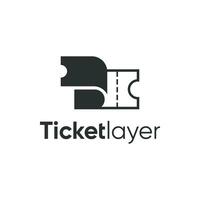 único logotipo para Ticketing empresa. vetor