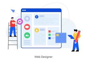 desenvolvimento de web designer vetor