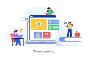 design de aprendizagem online vetor