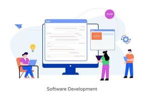 desenvolvimento e programação de software vetor