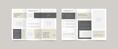 design de brochura com três dobras de estilo mínimo vetor