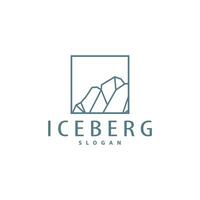 antártico frio montanha iceberg logotipo projeto, simples vetor modelo símbolo ilustração