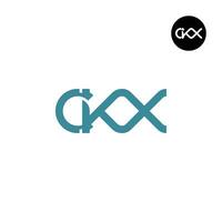 carta ckx monograma logotipo Projeto vetor
