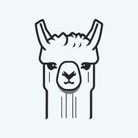 lhama, alpaca esboço vetor, simples legal branco lhama cabeça desenhando com oculos de sol, mão desenhado vetor ilustração para logotipo, cartões, Camisetas, casos.